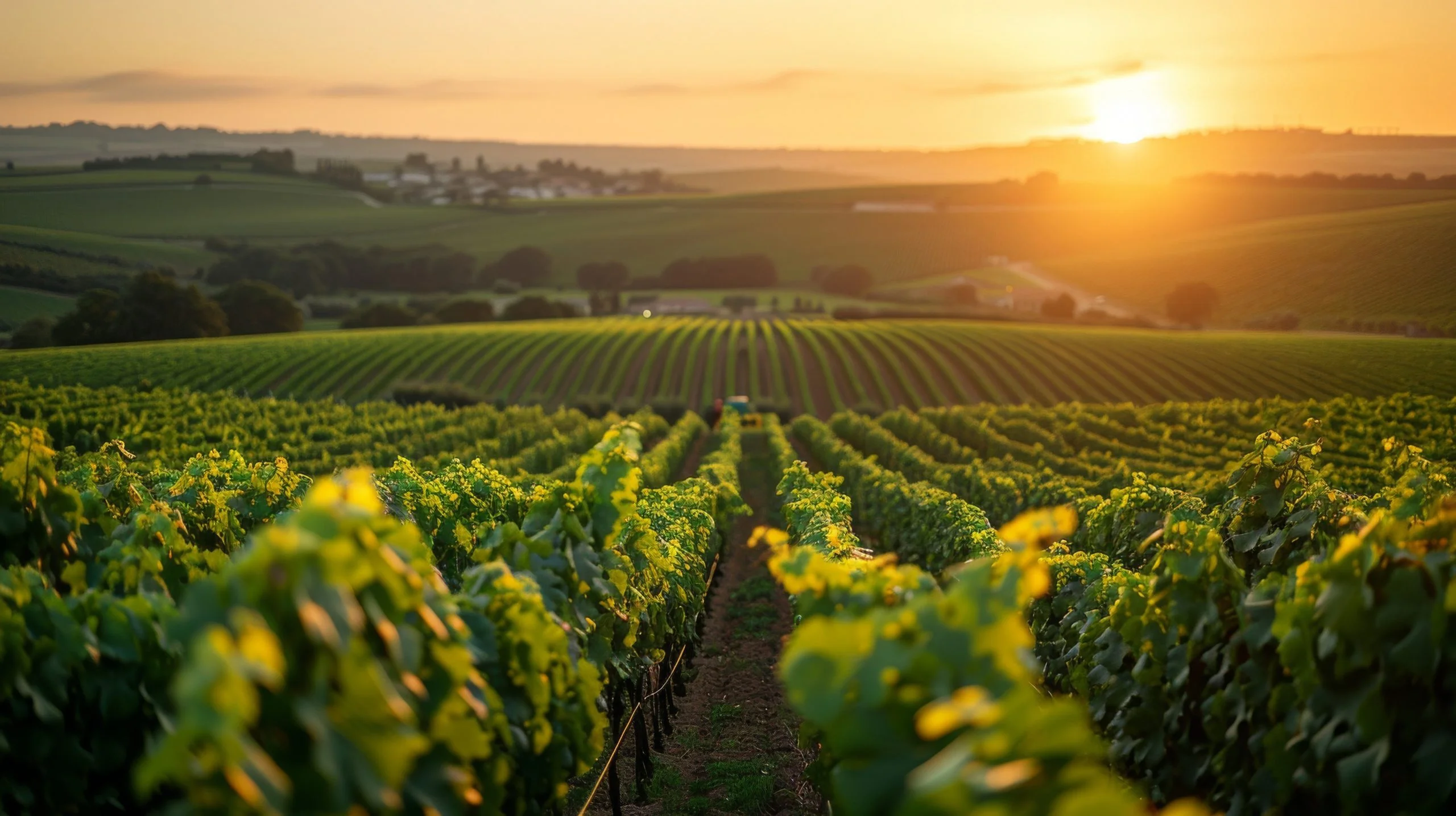 Coteaux granitiques du Beaujolais, rangées de vignes sur sol de granit rose